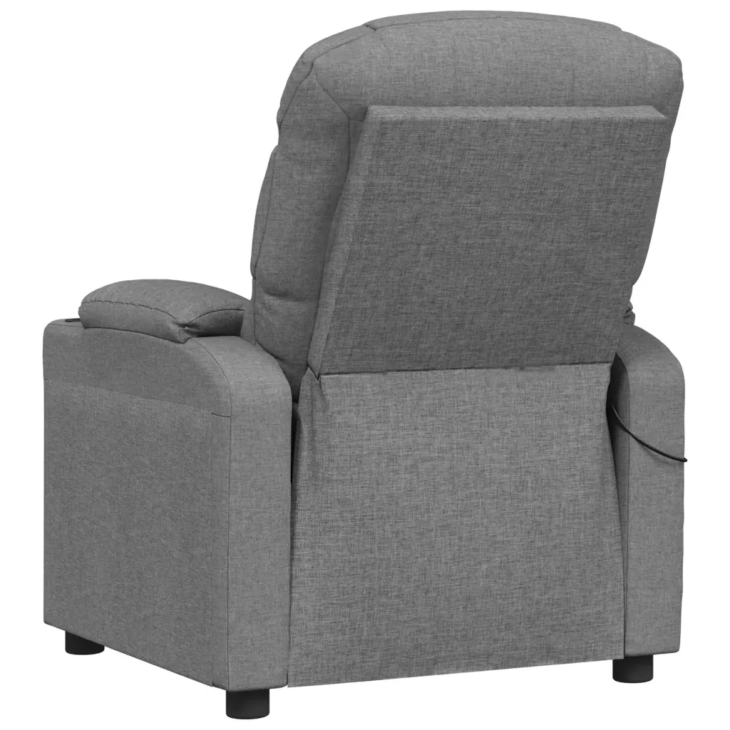 Poltrona Massaggiante Elettrica Grigio Chiaro in Tessuto cod mxl 32458