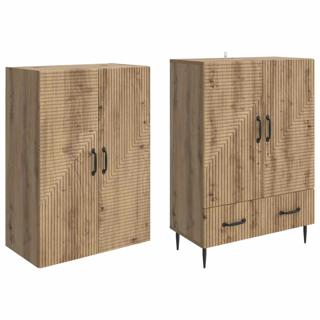 Set di armadi 2 pcs 66 x 34,5 x 95 cm Legno ingegnerizzato
