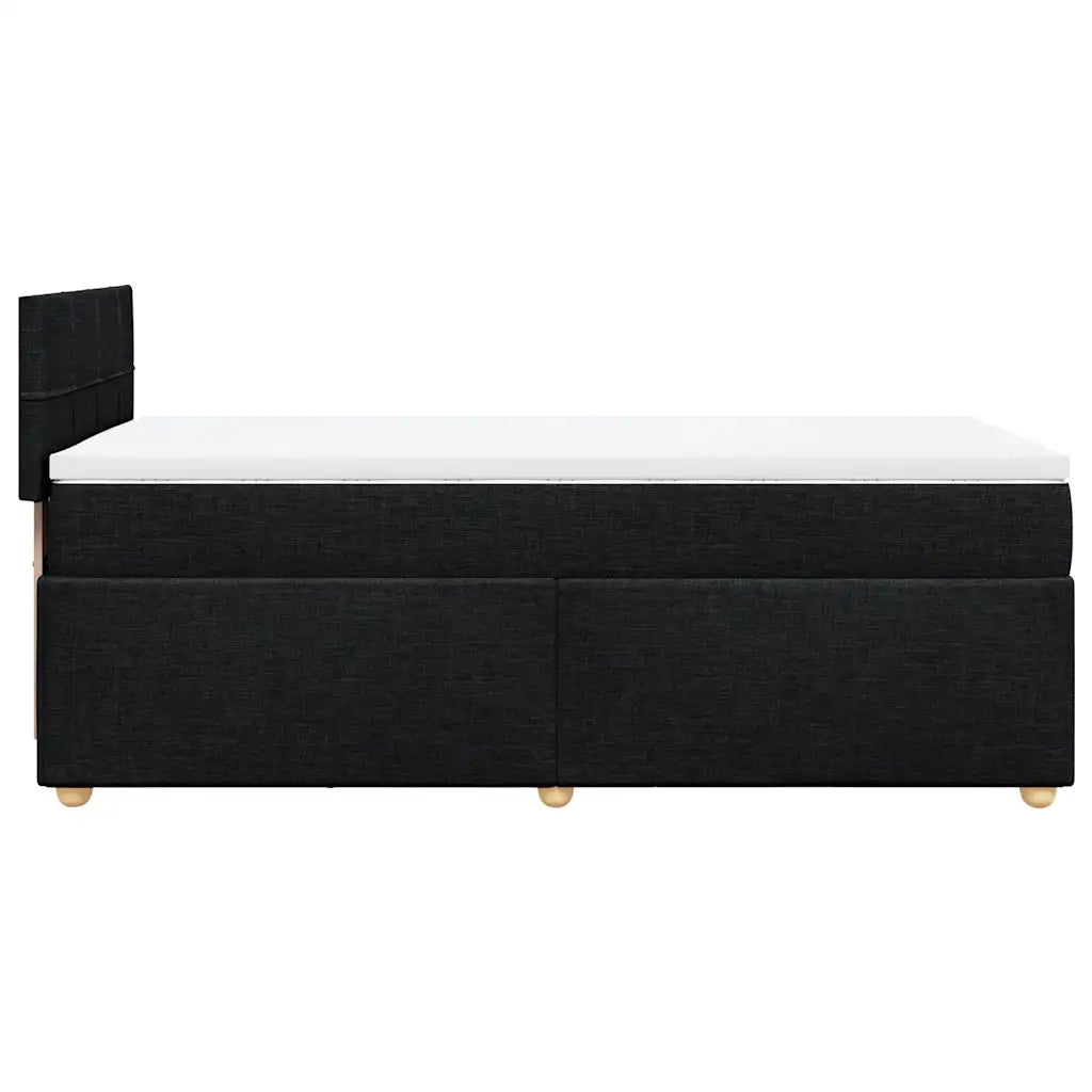 Giroletto a Molle con Materasso Nero 90x190 cm in Tessuto 3288837
