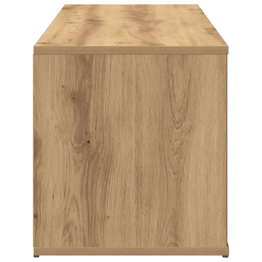 Mobile porta TV moderno con ampio spazio contenitivo 120 x 34 x 37 cm realizzato in legno di rovere composito finitura artigianale 02_0050699