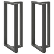 Gambe per tavolo da bar a forma di T 2 pz Antracite 60x35x(110-111) cm Acciaio