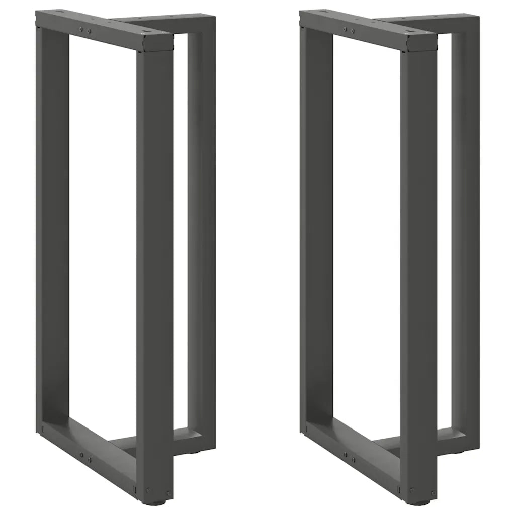 Gambe per tavolo da bar a forma di T 2 pz Antracite 60x35x(110-111) cm Acciaio