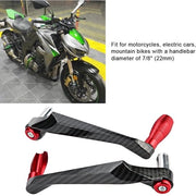 Accessorio di protezione del manubrio universale - Motociclistico - In lega di alluminio - Rosso - Sicurezza - Adatto per motocicli e biciclette