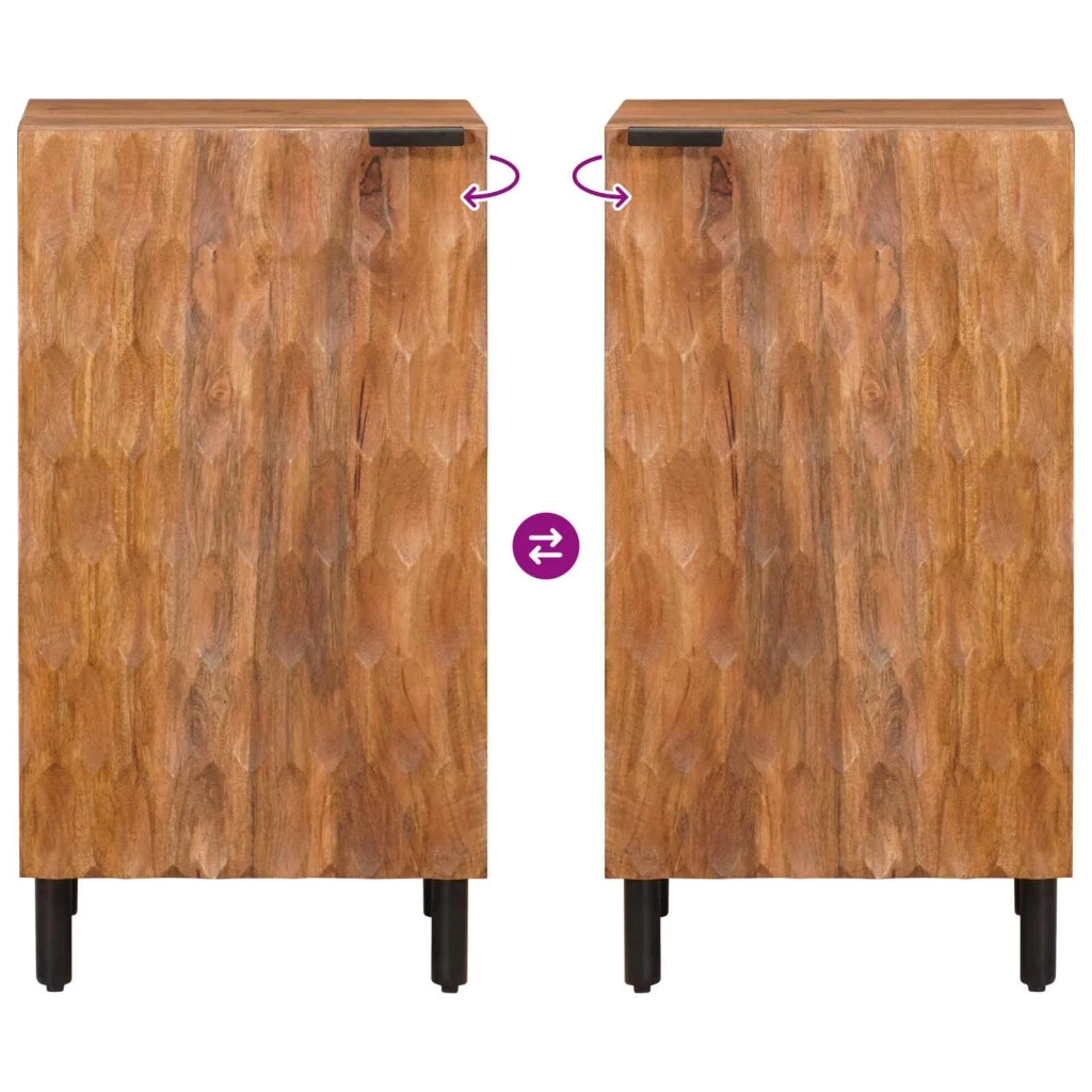 Credenza con porta Finitura Marrone Acacia 40 x 33 x 75 cm