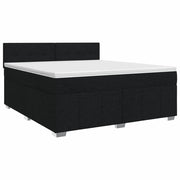 Letto box spring con materasso Nero 140 x 190 cm Tessuto 3451208
