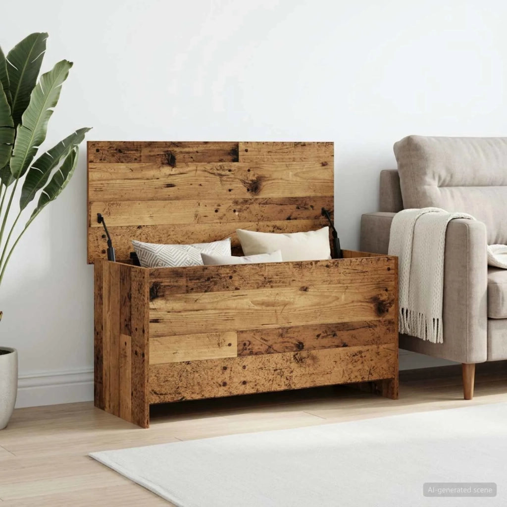 Cassa di stoccaggio Legno antico 100 x 40 x 50 cm 8011273