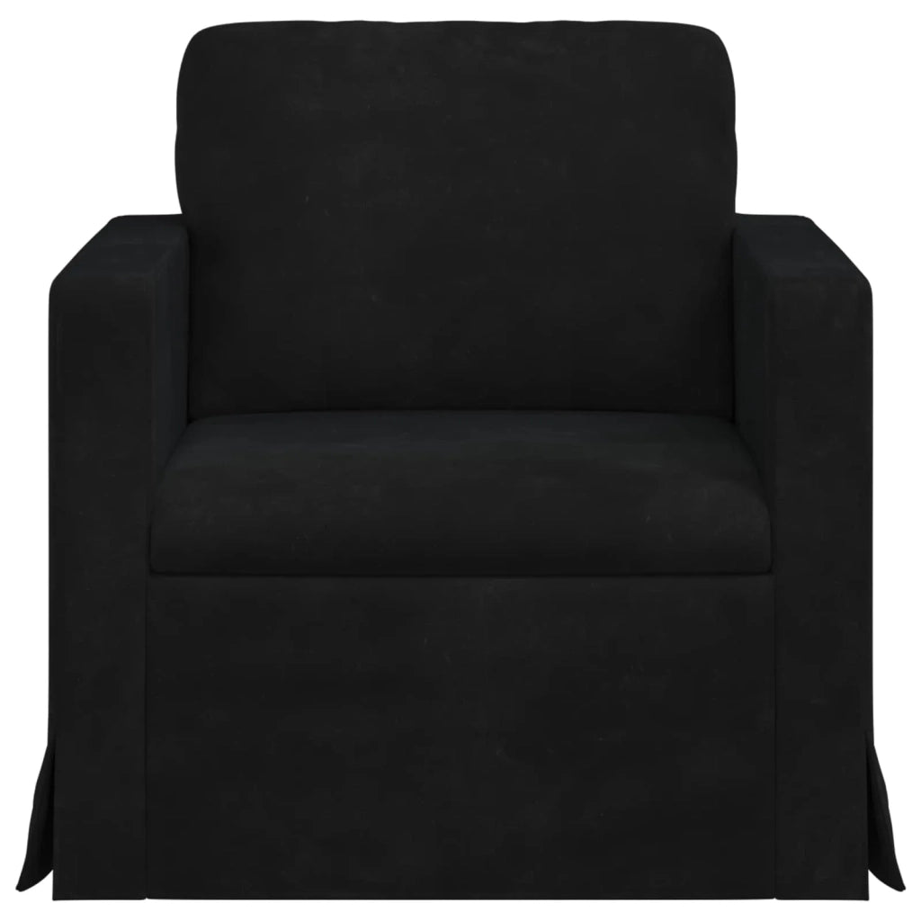 Divano Nero 78 x 78 x 80 cm Velluto