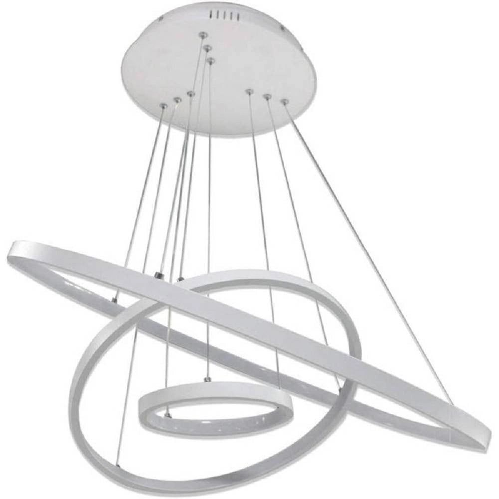 Trade Shop - Lampadario A Sospensione 51w A Led Forma Di Pianeta Bianco Luce Calda Fredda A64 -