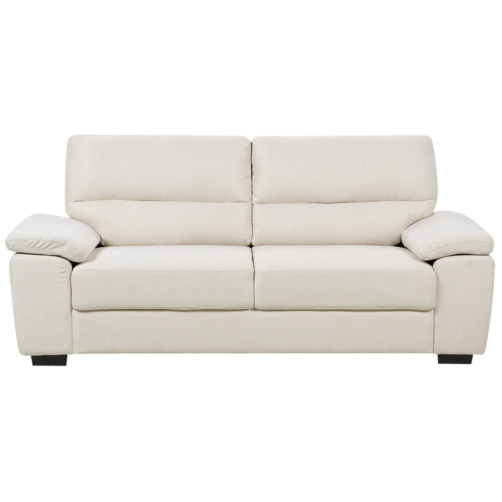 Set di divani in tessuto beige chiaro 3 + 2 posti imbottiti per il soggiorno
