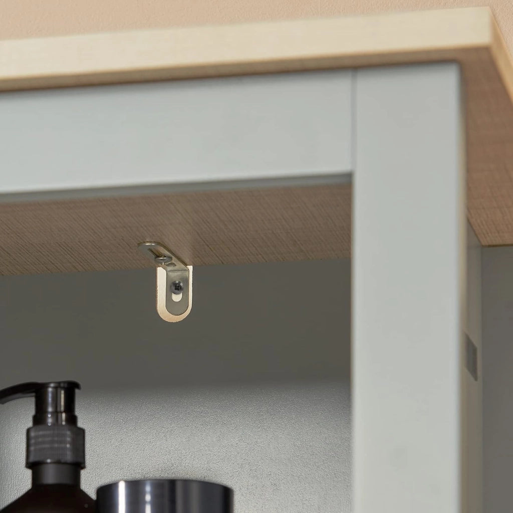 Mobiletto alto per bagno Mobile a colonna bagno salvaspazio con 3 scomparti a giorno e1 anta 39x30x169cm BZR68-HG