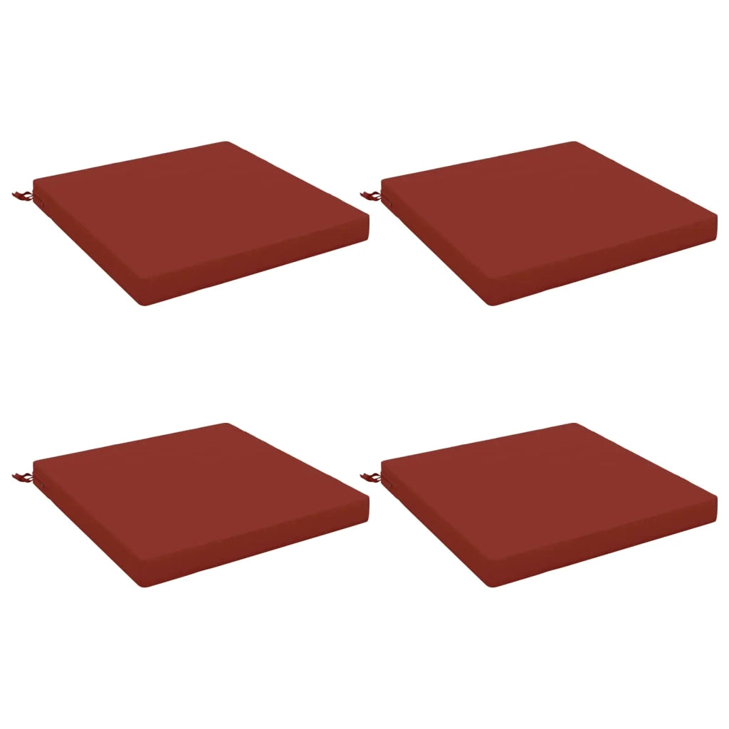 Cuscini per Sedia in 4 Pezzi SOEST 4 pz 100% Poliestere Rosso 944892