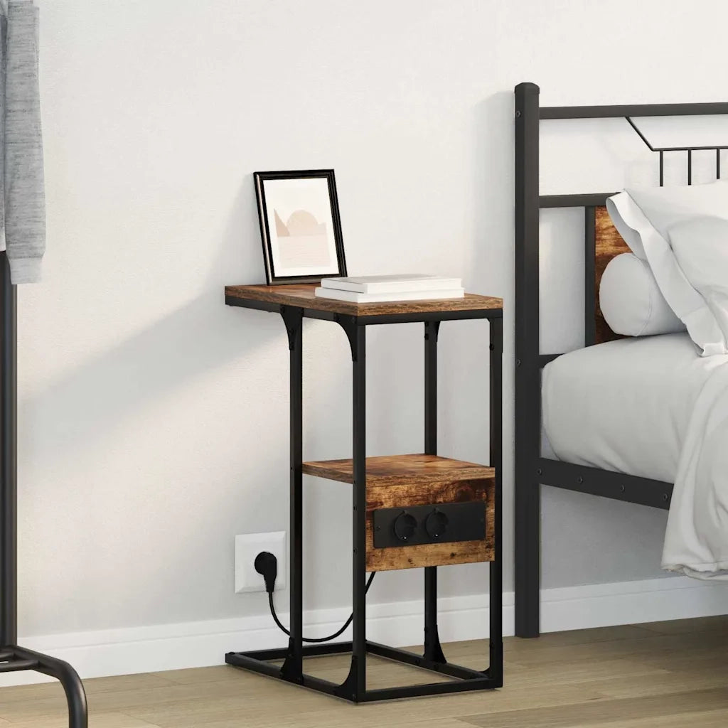 Armadio da Notte con cassetto Rovere fumo 41.5 x 26 x 60.5 cm 859607