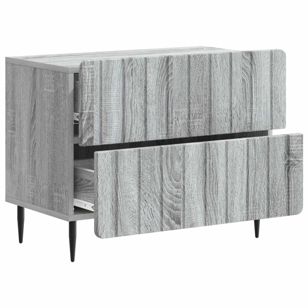 Comodino | Armadio da Notte | Mobiletto da notte con cassetto Grigio Sonoma 62 x 34,5 x 49,5 cm