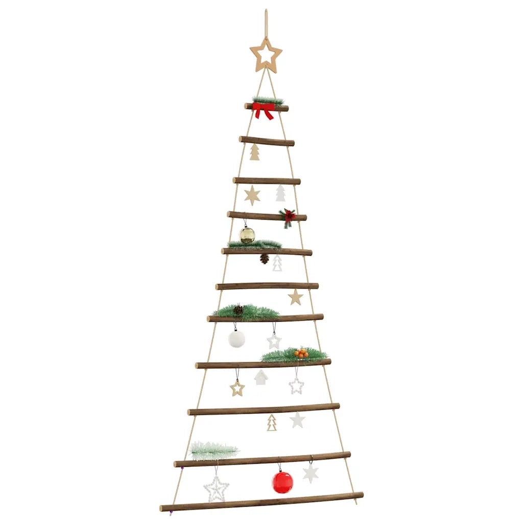 Albero di Natale | Decorazioni natalizie sospeso con stella superiore 74x150 cm Ramo naturale