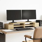 vidaXL Supporto Monitor con Cassetti Rovere 100x27x15 cm in Truciolato