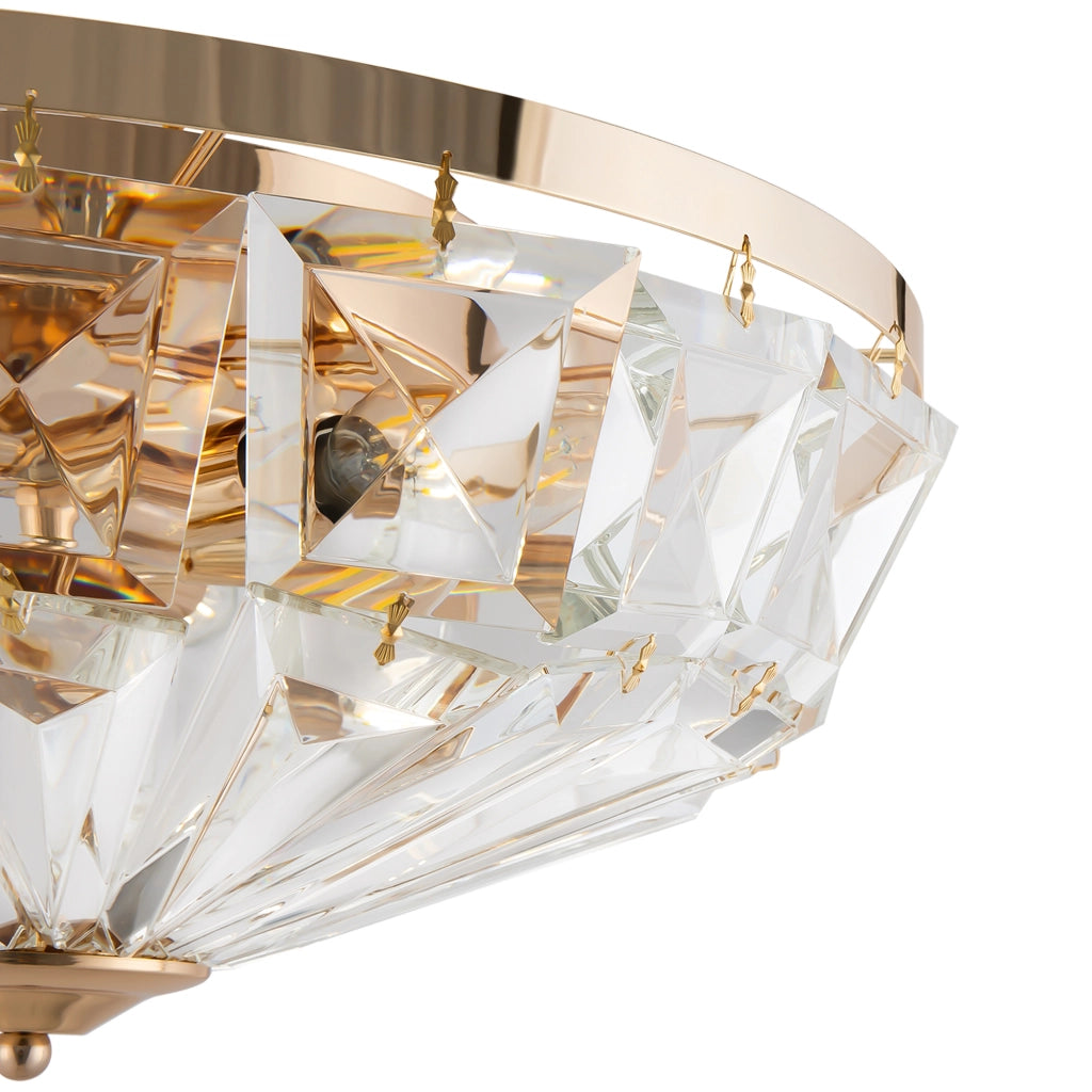 Maytoni Plafoniera contemporanea Facet 6 luci E14 oro metallo vetro