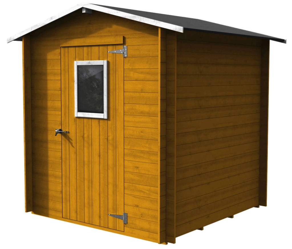Casette Box da Giardino in Legno Porta Utensili 198x198x228 cm con Porta e Finestra Ecla Regis Larice