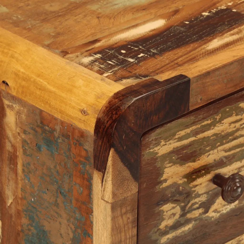 Credenza con 3 Cassetti 55x30x70 cm Legno Massello di Recupero 352026