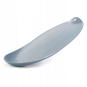 Tagliere da cucina in plastica KADAX con scolapiatti e manico, grigio, 38x25 cm