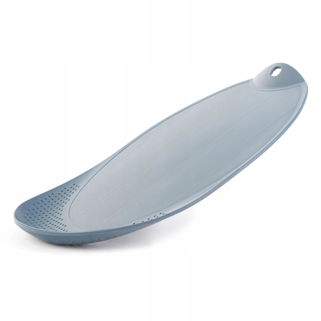 Tagliere da cucina in plastica KADAX con scolapiatti e manico, grigio, 38x25 cm