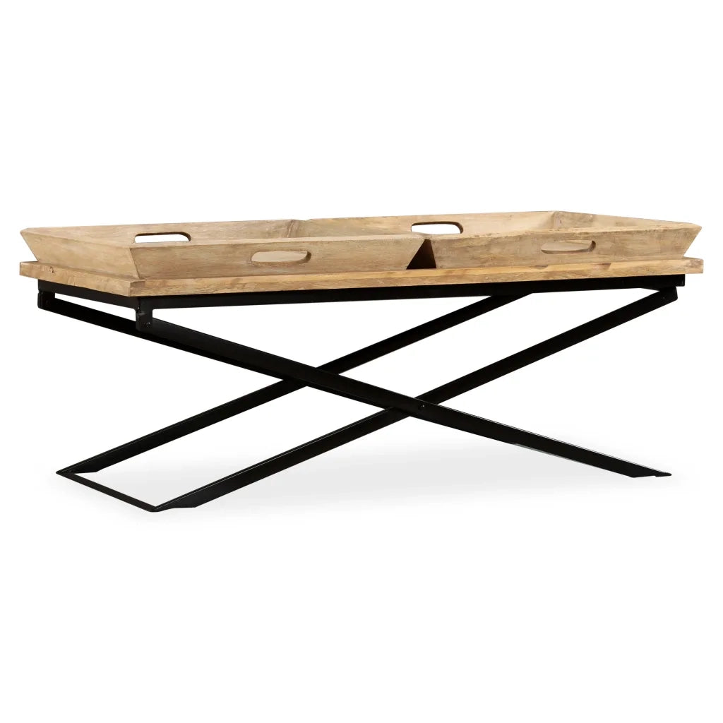 Tavolino da CaffÃ¨ in Legno Massello di Mango 110x55x42 cm  cod mxl 29763