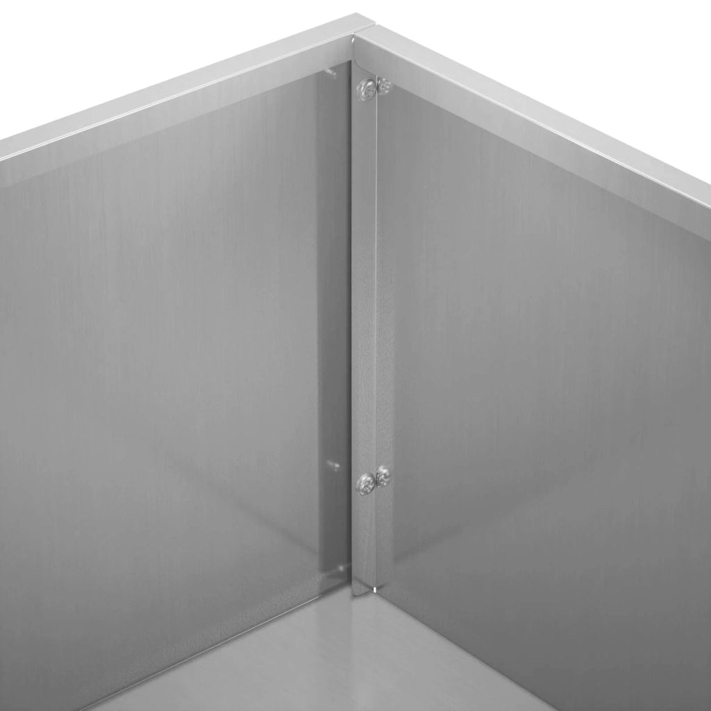 Vaso da giardino Argento 50 x 50 x 75 cm Acciaio zincato 8005774