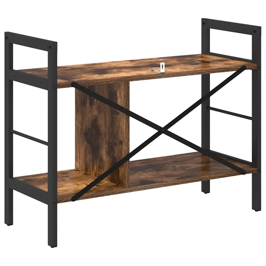 Libreria-Scaffale per Libri-Mobile di Stoccaggio Rovere fum¨¦ 75 x 30 x 58,5 cm Legno multistrato