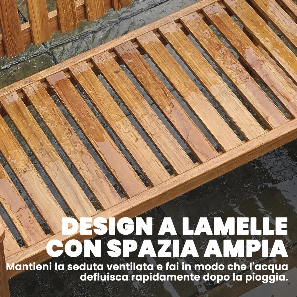 Panchina da Giardino 2 Posti ¨C zephmum ¨C Legno Acacia Naturale