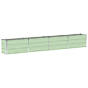 Fioriera rettangolare moderna multiuso per soggiorno o giardino 320 x 40 x 45 cm acciaio verde 02_0059264