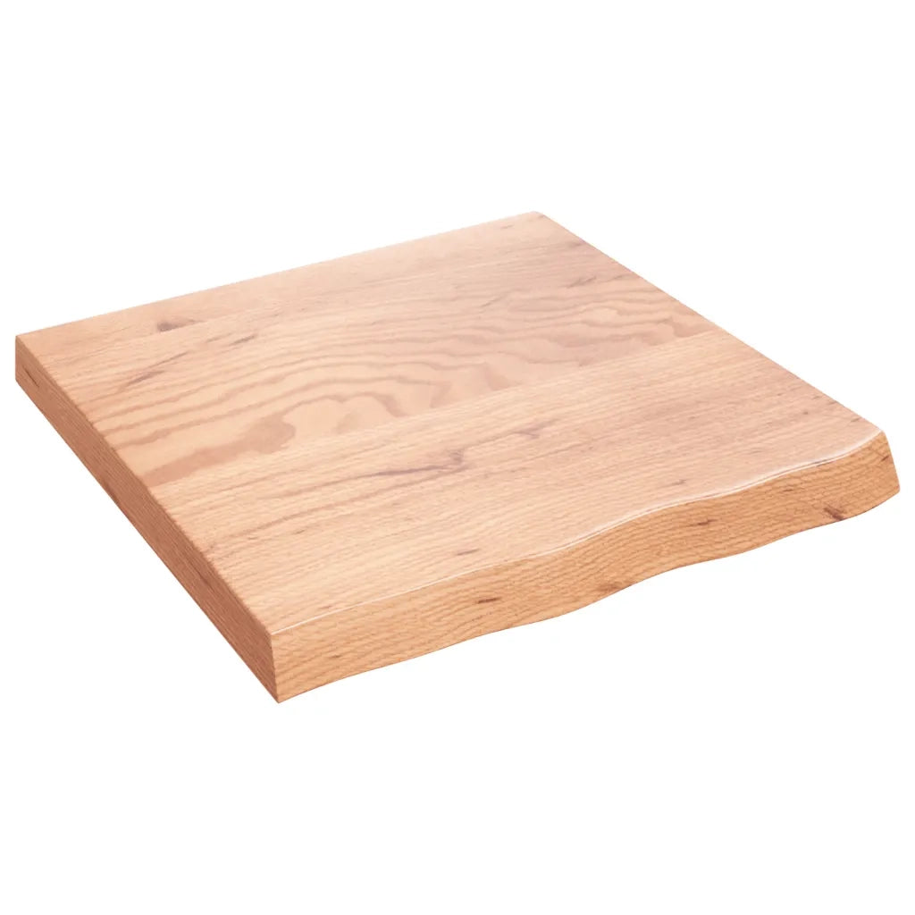 Piano Tavolo Marrone 60x60x(2-6) cm Massello Rovere Trattatocod mxl 120742
