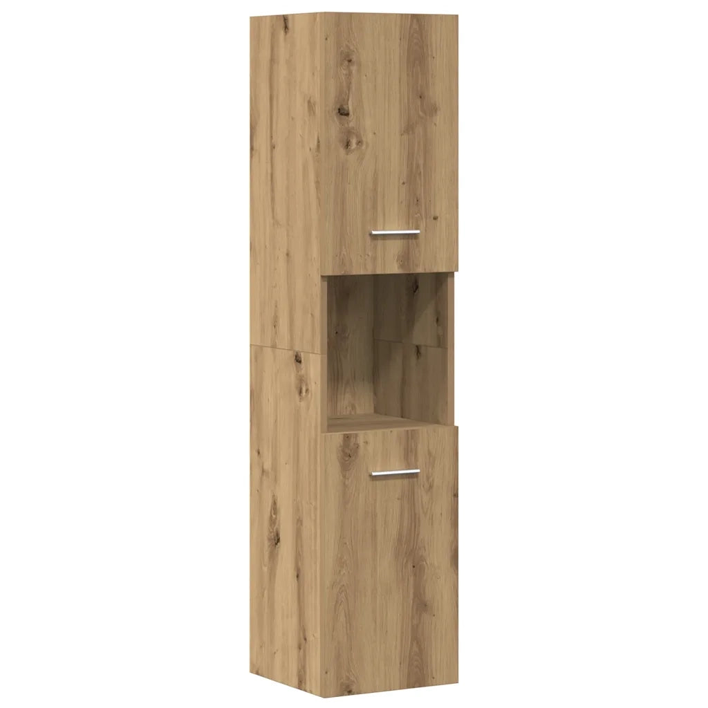 Set Mobili da Bagno | Armadio da bagno 3 pz Rovere Artigianale Legno Multistrato