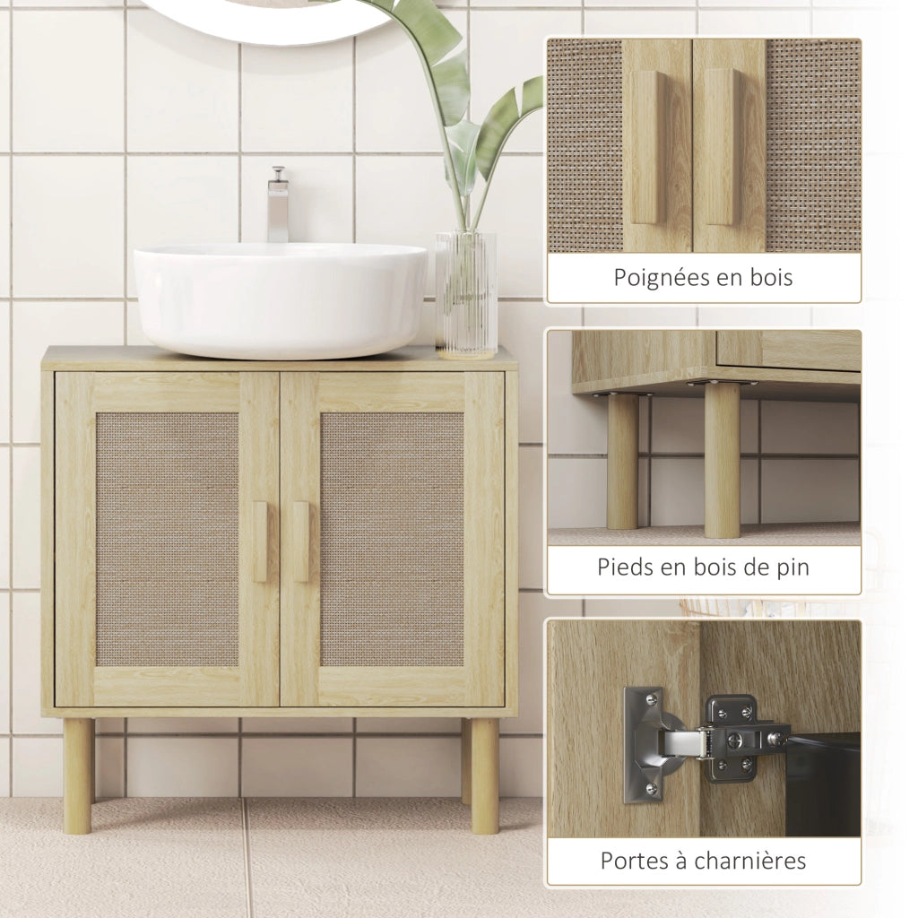 Mobile Sottolavabo Bagno ¨C Zephmum ¨C Rovere 60x30x60