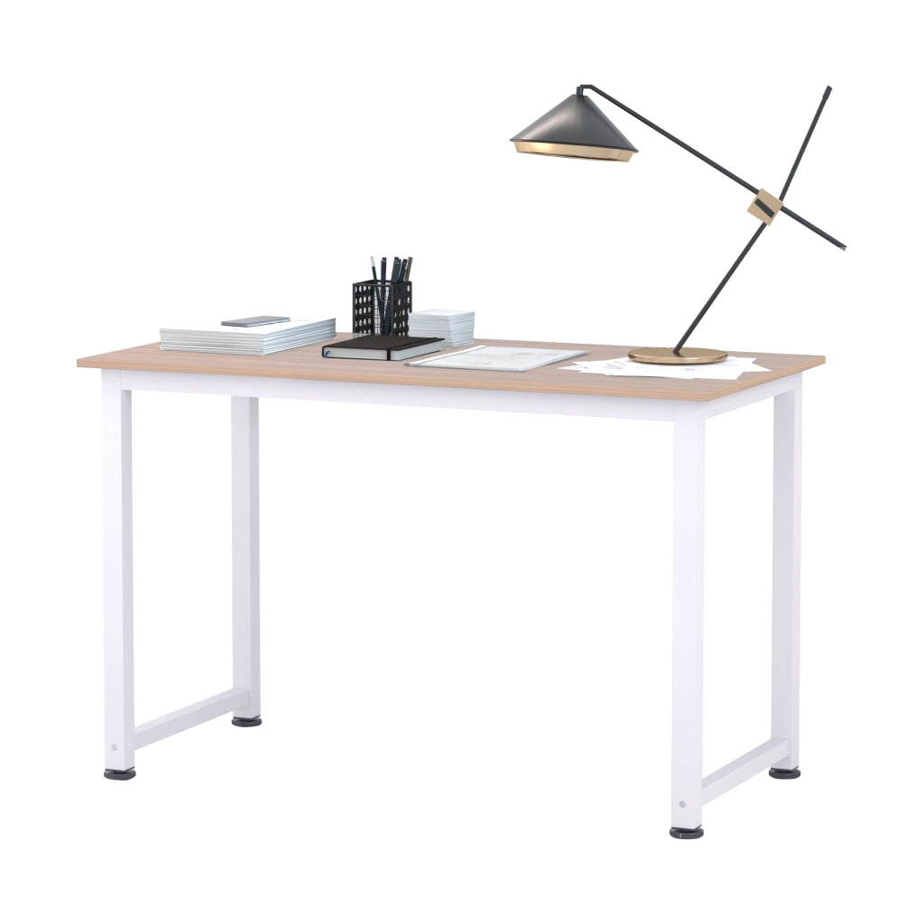 Scrivania PC Gaming ¨C zephmum ¨C Rovere e Bianco, 120x60x76 cm