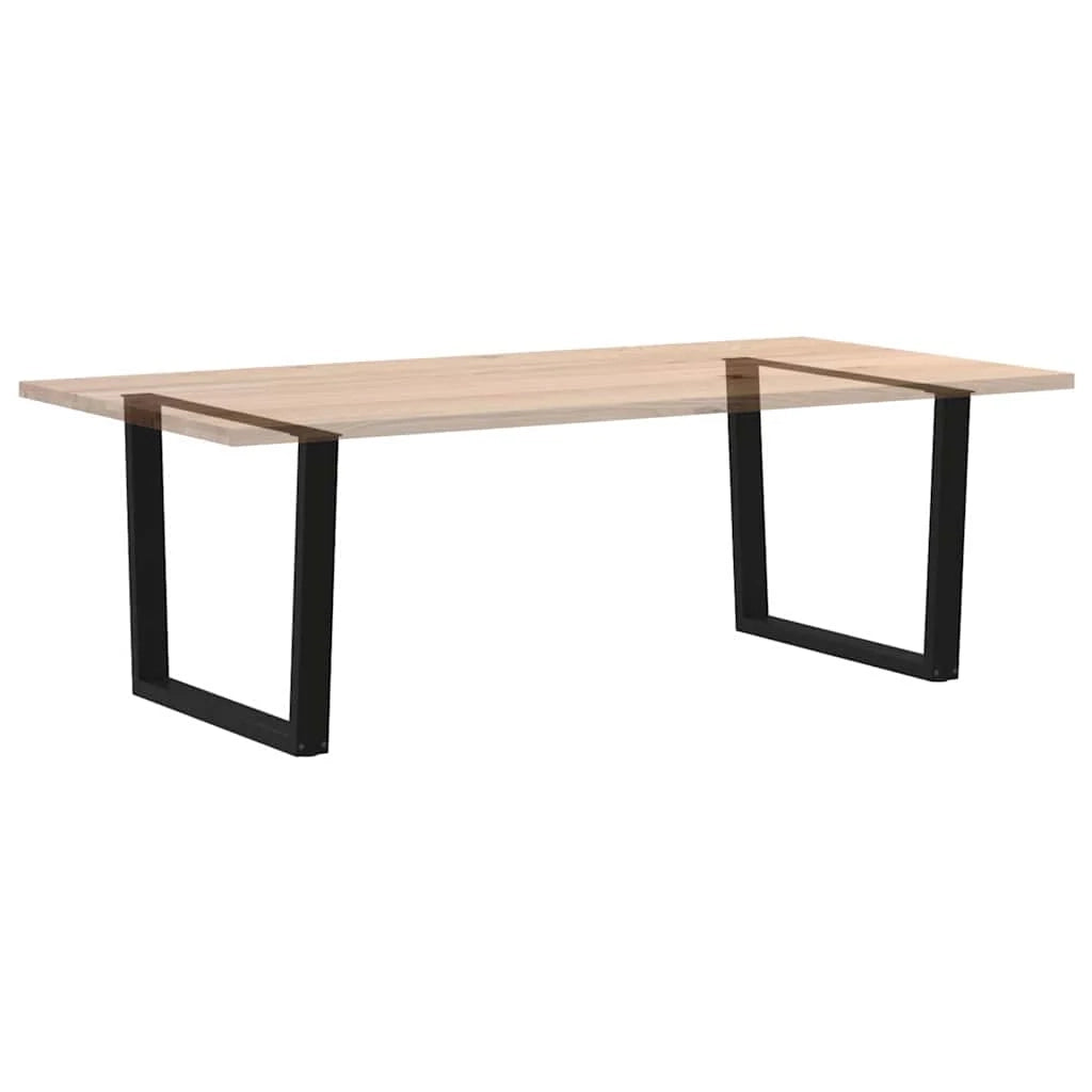 Set di 2 gambe regolabili per tavolo da pranzo dal design moderno 100 x 73 cm in acciaio nero 02_0056942
