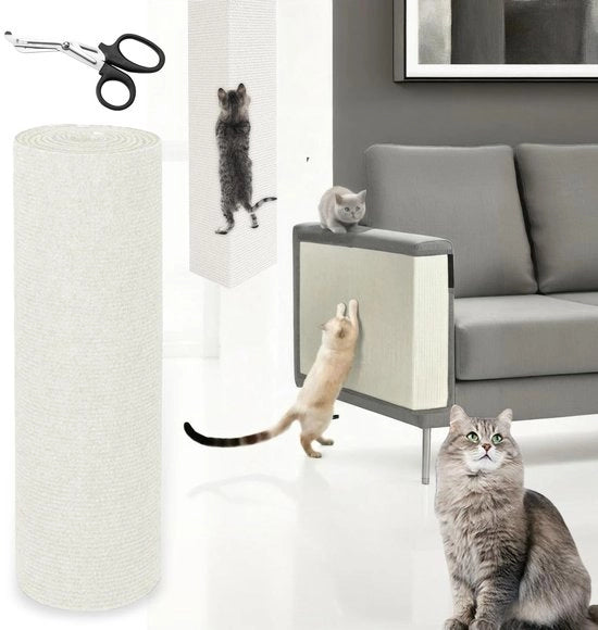 Pannello di protezione per gatti in self-adesivo 300cmx40cm per protezione delle superfici (Wit)