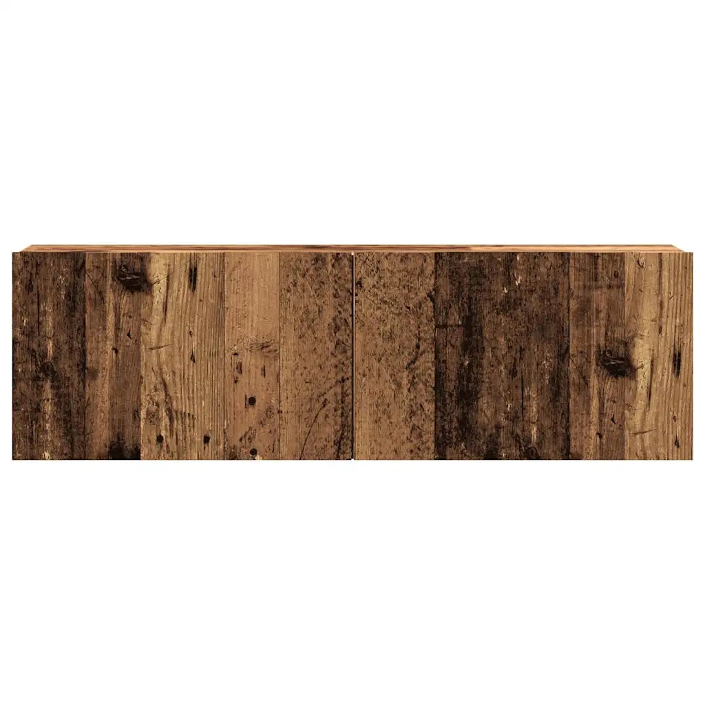 Mobile TV a Parete Legno Antico 100x30x30 cm in Truciolato