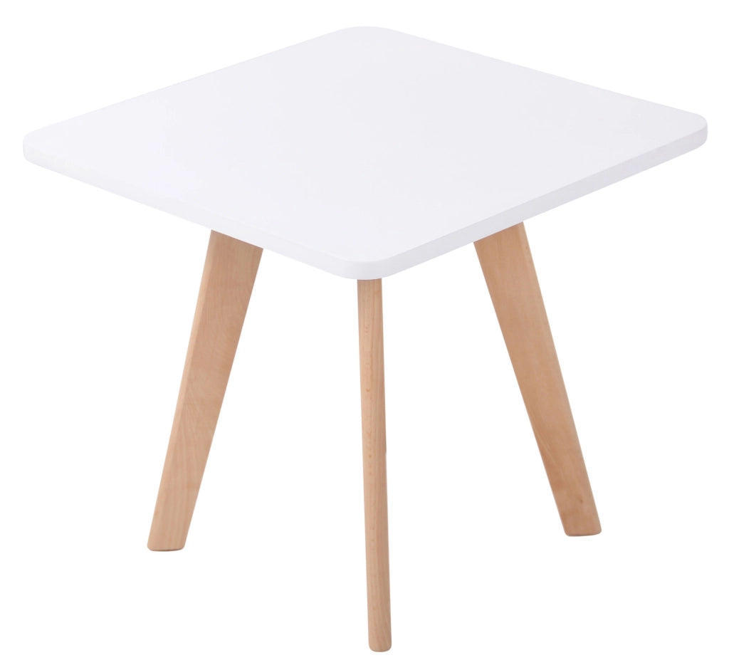 Tavolino quadrato Almeria look scandinavo bianco,natura (quadrato)