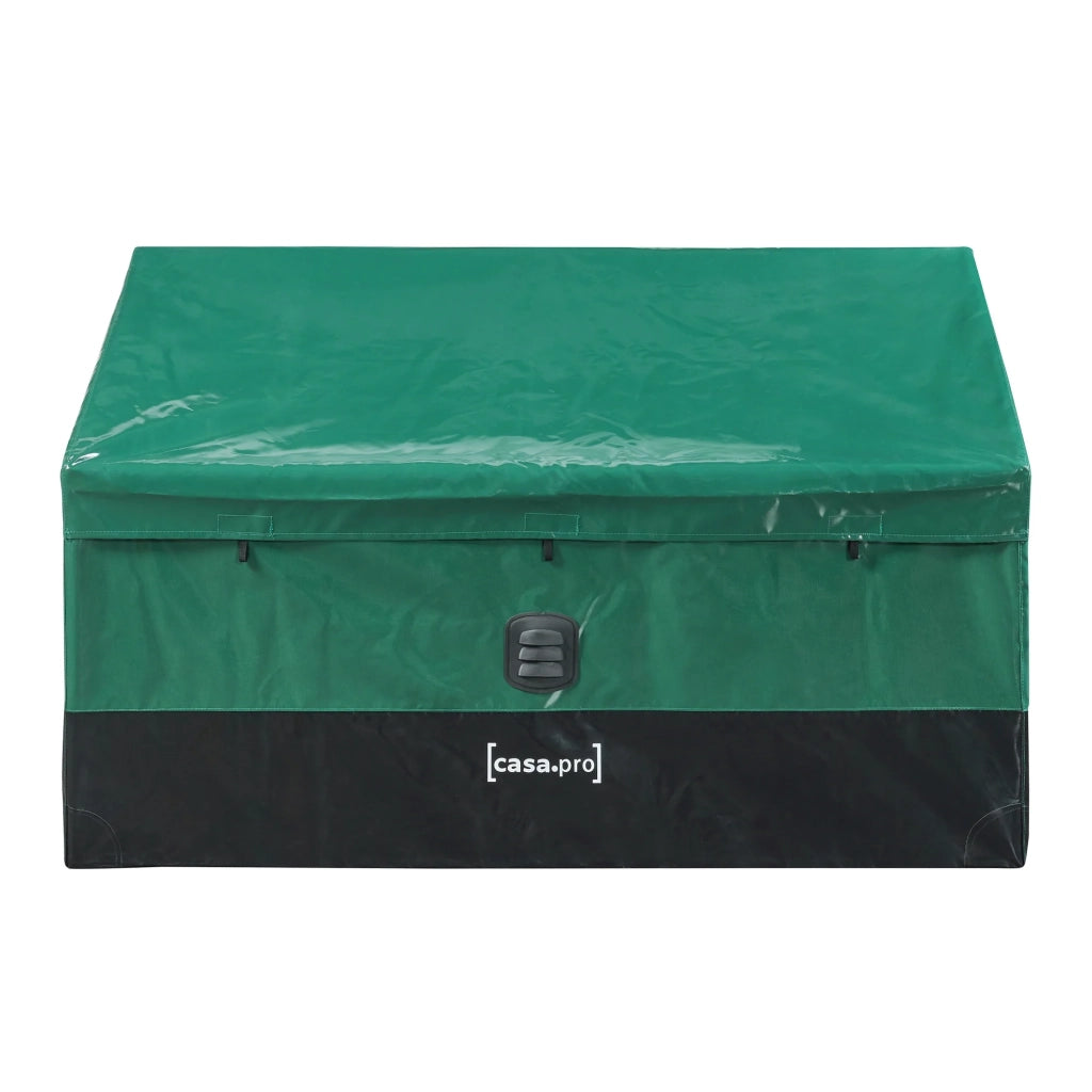 Contenitore da esterno 387 litri 122 x 64 cm verde/nero 03_0009011