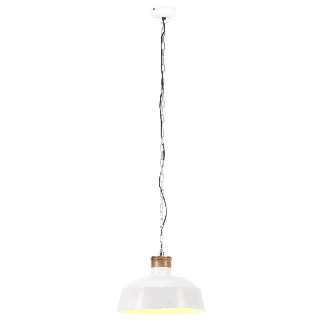 Lampada a Sospensione Industriale 58 cm Bianca E27 320832
