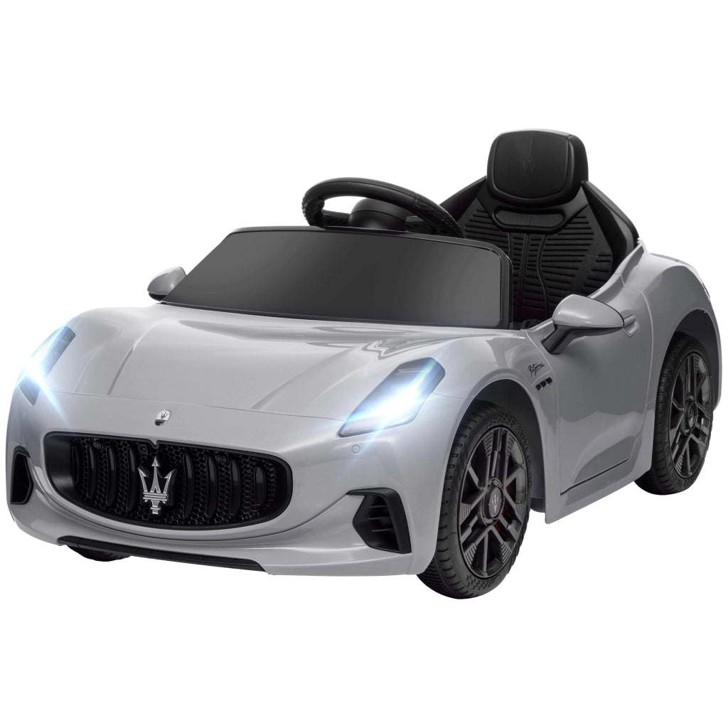 Macchina per Bambini 12V Maserati Gran Turismo Folgore con Telecomando, Et¨¤ 3-5 Anni, Grigio
