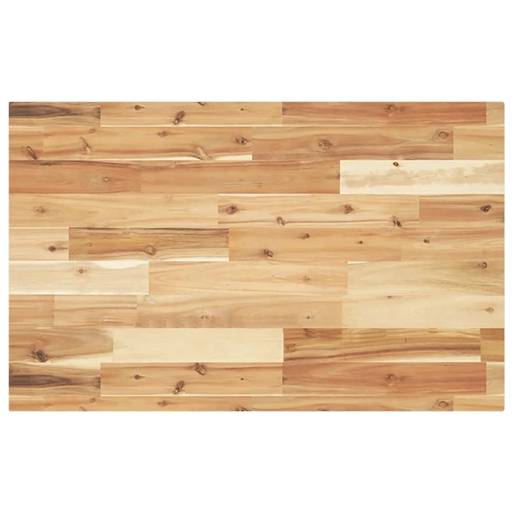 Piano Tavolo Rettangolare 140x50x4cm Legno Massello di Acacia
