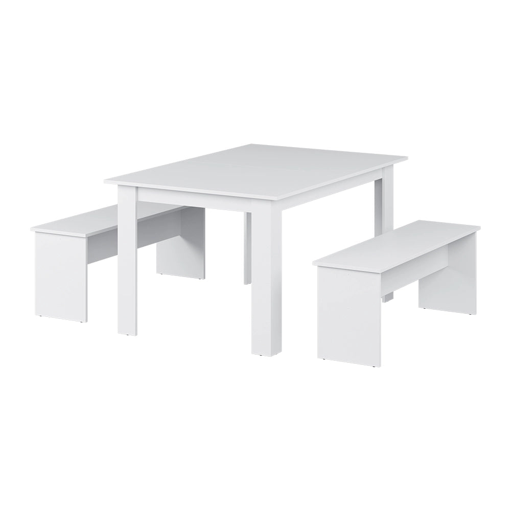 Vicco Set di tavoli da pranzo Bianco 137.6 x 92.8 cm con 2 panche