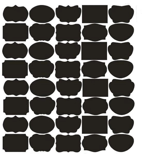 Etichette per lavagna - Etichette riutilizzabili - Stickers idrorepellenti - Etichette piccole - Etichette self-adesive - Etichette rimovibili - Ideali per uso domestico e cucina