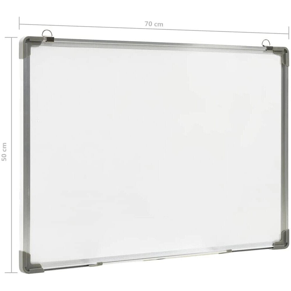 Lavagna Magnetica Bianca 70x50 in Alluminio Pennarello Cancellabile e Magneti