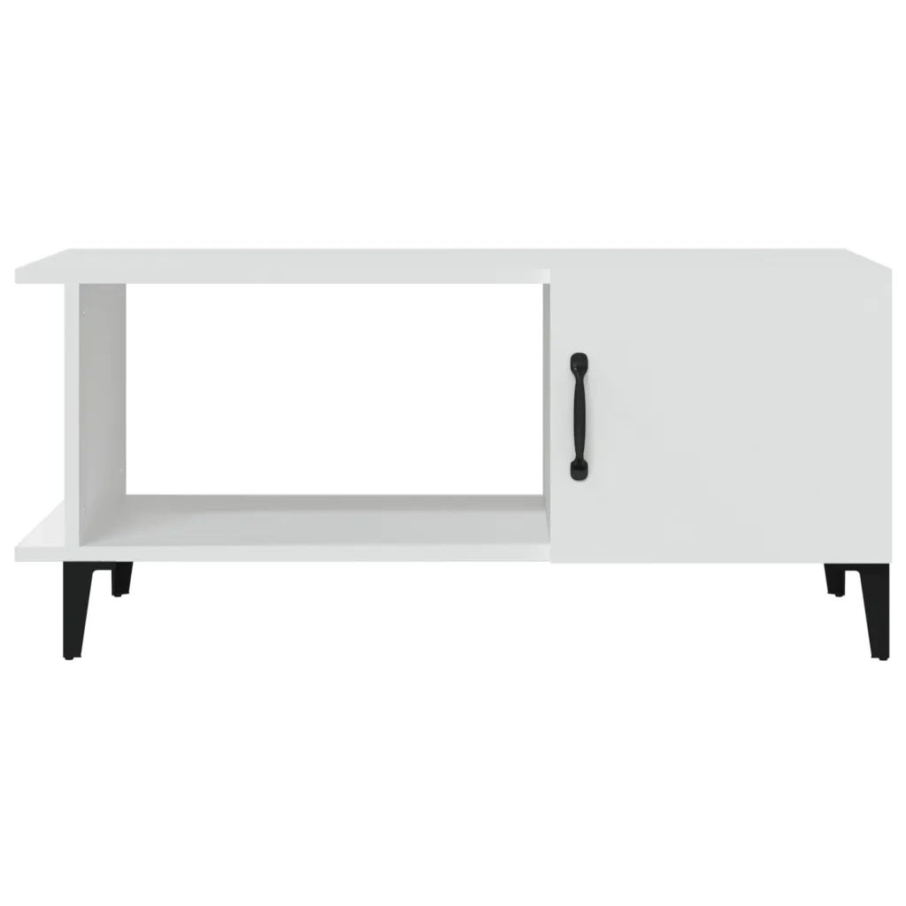 Tavolino da Salotto Bianco 90x50x40 cm in Legno Multistrato cod mxl 26147