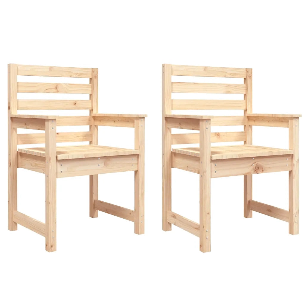 Sedie da Giardino 2 pz | Sedie da Esterno 60x48x91 cm Legno Massello di Pino