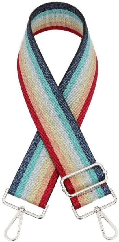 Cinturone di spalla regolabile - Larghezza 5 cm - Chiusura in argento - Lunghezza 75-130 cm - Regolabile - Materiale Polyester - Cinturino di spalla