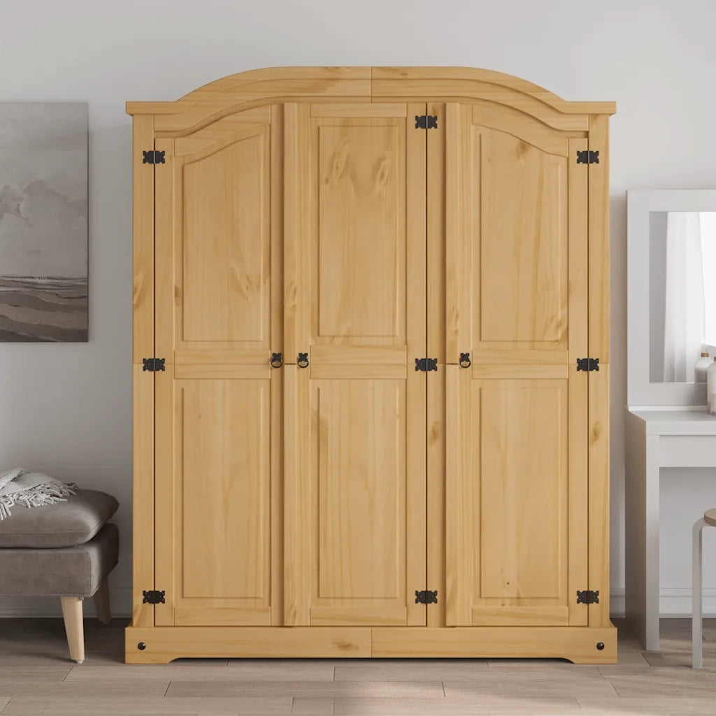 Armadio in Legno di Pino Messicano Corona Range 3 Ante