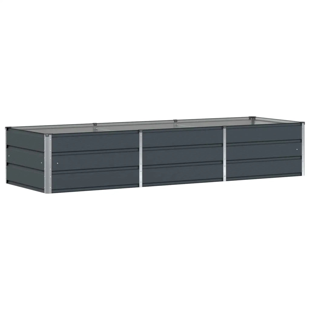Fioriera Antracite 240 x 80 x 45 cm Acciaio