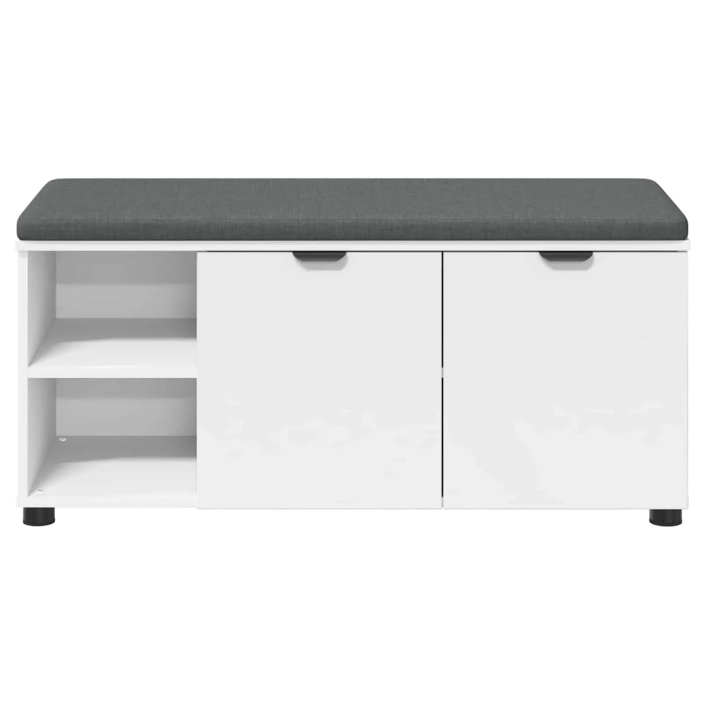 Panca per ingresso con cuscino Bianco 100 x 38 x 46 cm 891512
